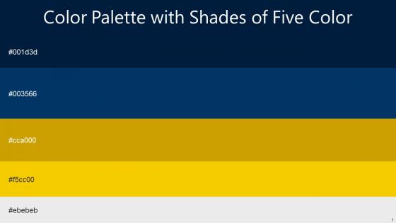 Color Palette With Five Shade Midnight Midnight Blue Buddha Gold Supernova Gallery