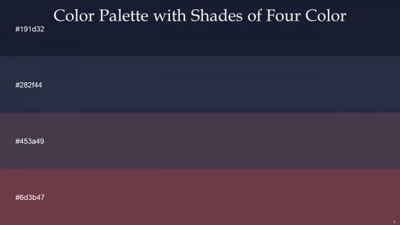 Color Palette With Five Shade Mirage Ebony Clay Mortar Cosmic