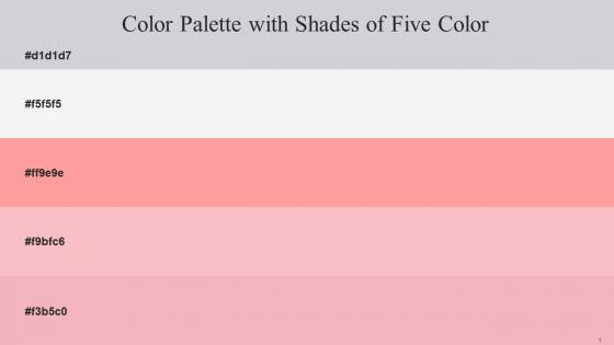 Color Palette With Five Shade Mischka Wild Sand Mona Lisa Cupid Mandys Pink