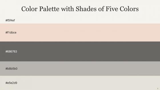 Color Palette With Five Shade Pampas Almond Ironside Gray Tide Westar