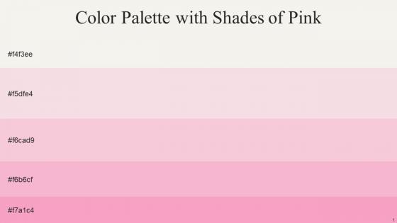 Color Palette With Five Shade Pampas Vanilla Ice Azalea Chantilly Illusion