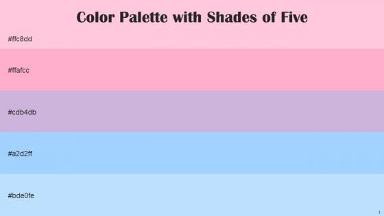 Color Palette With Five Shade Pastel Pink Carnation Pink Prelude Anakiwa French Pass