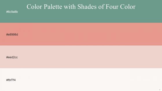 Color Palette With Five Shade Patina Tonys Pink Almond Vista White