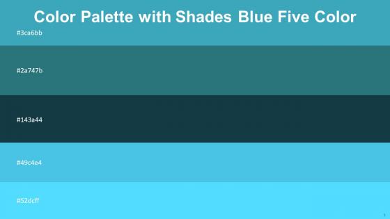 Color Palette With Five Shade Pelorous Paradiso Elephant Picton Blue Malibu