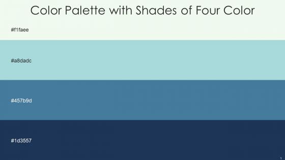 Color Palette With Five Shade Peppermint Aqua Island Wedgewood Cello