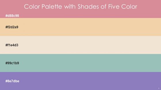 Color Palette With Five Shade Petite Orchid Wheat Parchment Shadow Green Purple Mountains Majesty