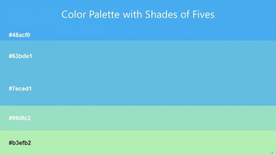 Color Palette With Five Shade Picton Blue Viking Monte Carlo Algae Green Madang