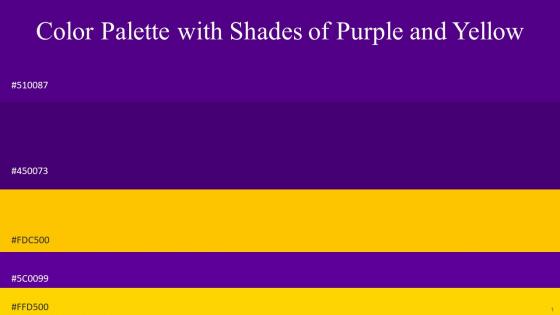 Color Palette With Five Shade Pigment Indigo Pigment Indigo Purple Supernova Gold