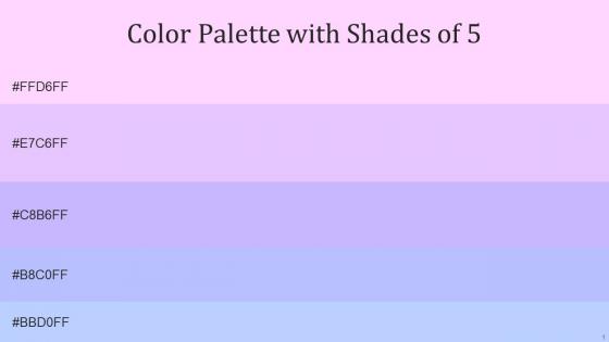 Color Palette With Five Shade Pink Lace Mauve Melrose Melrose Periwinkle