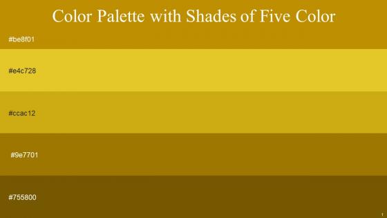 Color Palette With Five Shade Pirate Gold Sunflower Gold Tips Pirate Gold Cinnamon