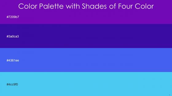 Color Palette With Five Shade Purple Blue Gem Royal Blue Picton Blue