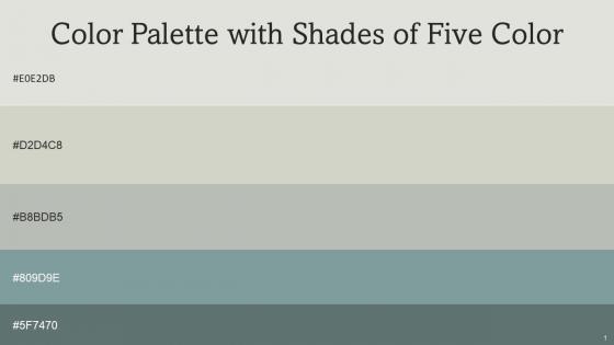 Color Palette With Five Shade Quill Gray Celeste Green Spring Granny Smith Corduroy