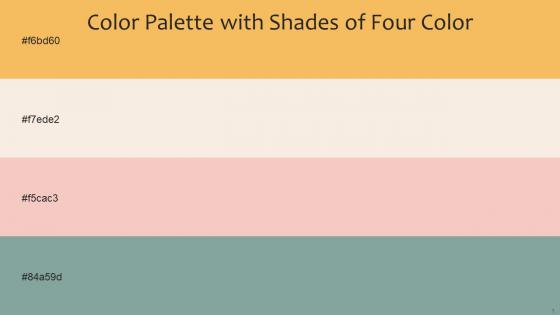 Color Palette With Five Shade Rajah White Linen Mandys Pink Cascade