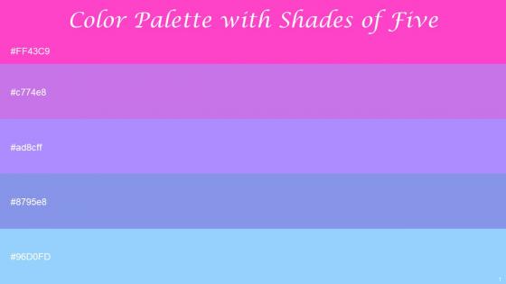 Color Palette With Five Shade Razzle Dazzle Rose Lavender Heliotrope Portage Anakiwa