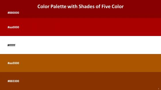 Color Palette With Five Shade Red Berry Bright Red White Chelsea Gem Peru Tan