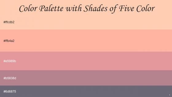 Color Palette With Five Shade Romantic Wax Flower Tonys Pink Brandy Rose Salt Box