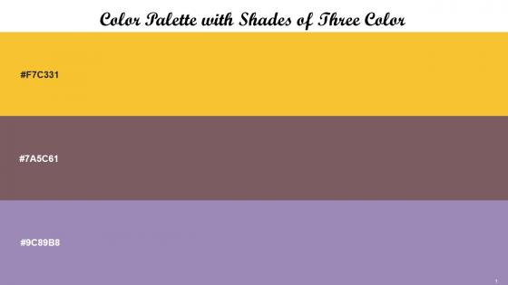 Color Palette With Five Shade Saffron Russett Lavender Purple