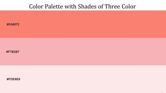 Color Palette With Five Shade Salmon Illusion Cinderella