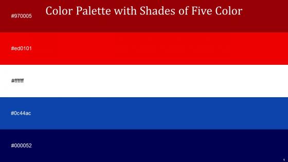 Color Palette With Five Shade Sangria Red White Tory Blue Stratos