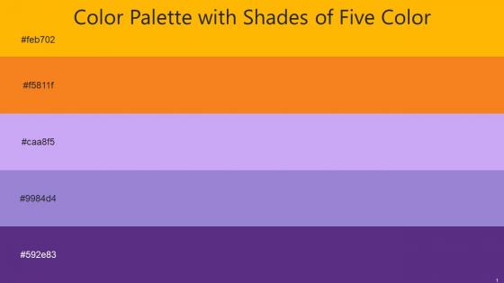 Color Palette With Five Shade Selective Yellow Ecstasy Perfume Lilac Bush Eminence