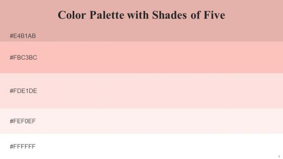Color Palette With Five Shade Shilo Apricot Peach Cinderella Bridesmaid White