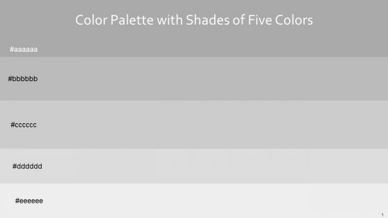 Color Palette With Five Shade Silver Chalice Silver Silver Alto Gallery