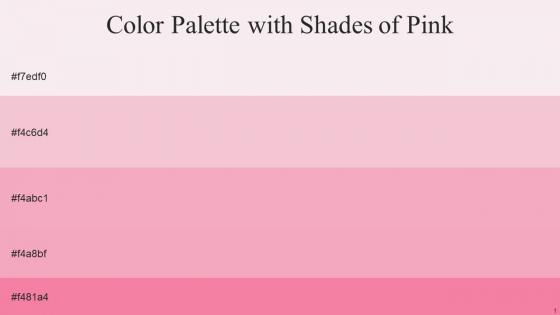 Color Palette With Five Shade Soft Peach Azalea Illusion Illusion Persian Pink