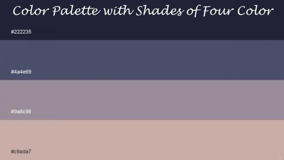 Color Palette With Five Shade Steel Gray Mulled Wine Venus Clam Shell