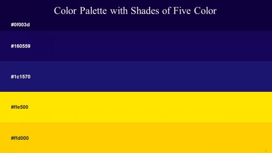 Color Palette With Five Shade Stratos Paris M Deep Koamaru Turbo Gold