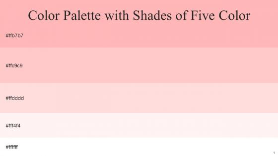 Color Palette With Five Shade Sundown Your Pink Pippin Chablis White