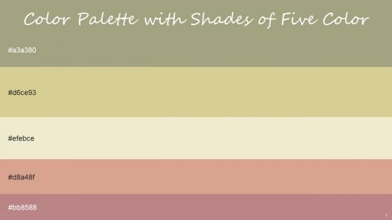 Color Palette With Five Shade Tallow Winter Hazel Parchment Petite Orchid Brandy Rose