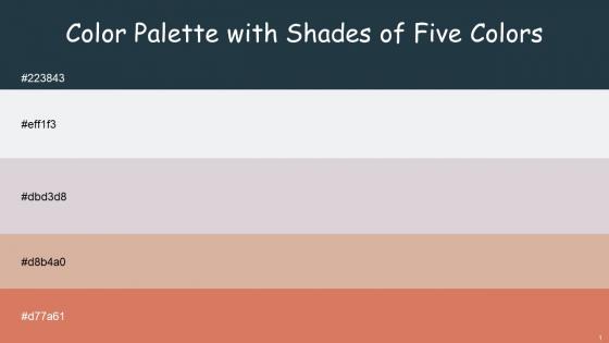 Color Palette With Five Shade Te Papa Green Athens Gray Bon Jour Cameo Japonica