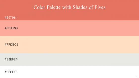 Color Palette With Five Shade Terracotta Sweet Pink Negroni Cararra White
