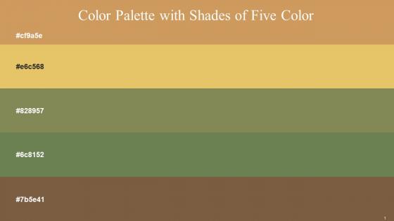 Color Palette With Five Shade Whiskey Rob Roy Avocado Dingley Yellow Metal