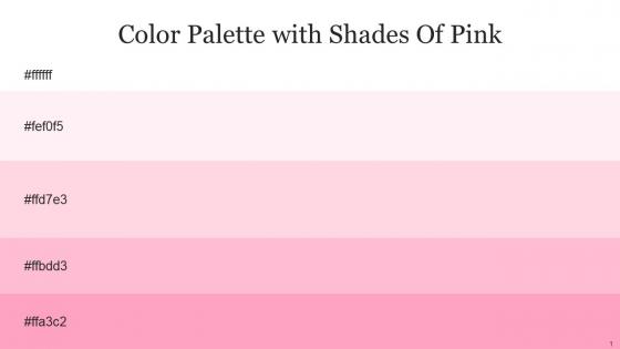 Color Palette With Five Shade White Remy Pastel Pink Cotton Candy Carnation Pink