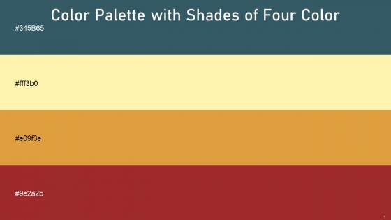 Color Palette With Five Shade William Buttermilk Anzac Mexican Red