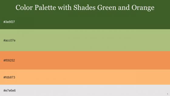 Color Palette With Five Shade Woodland Olivine Jaffa Macaroni And Cheese Mercury
