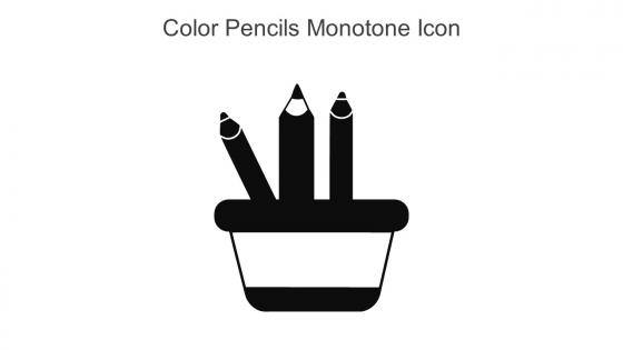 Color Pencils Monotone Icon In Powerpoint Pptx Png And Editable Eps Format