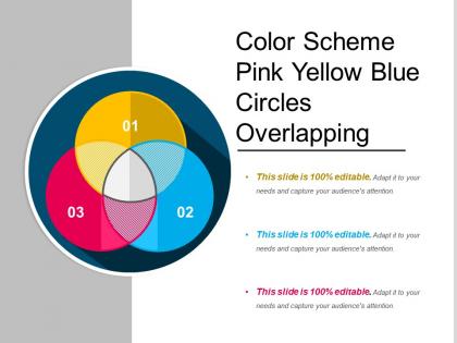 Color scheme pink yellow blue circles overlapping