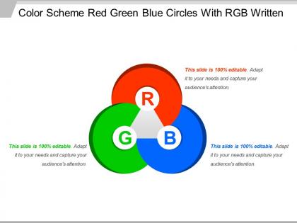 Color scheme red green blue circles with rgb written