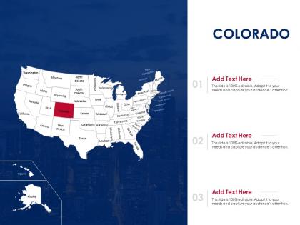 Colorado map powerpoint presentation ppt template