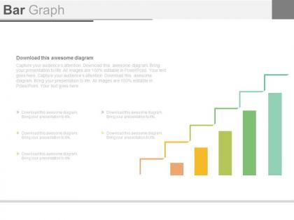 Colored bar graph for growth of business powerpoint slides
