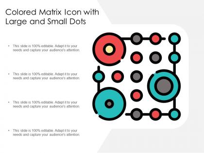 Colored matrix icon with large and small dots