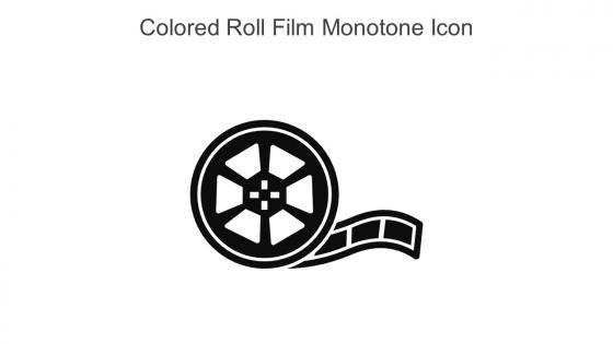 Colored Roll Film Monotone Icon In Powerpoint Pptx Png And Editable Eps Format