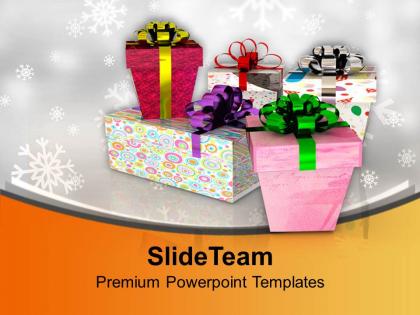 Colorful gift boxes festival celebration powerpoint templates ppt themes and graphics 0113