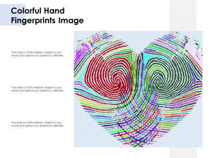 Colorful hand fingerprints image