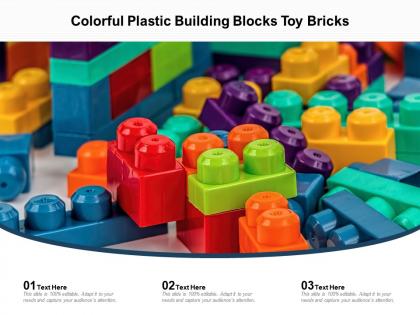 Colorful plastic building blocks toy bricks