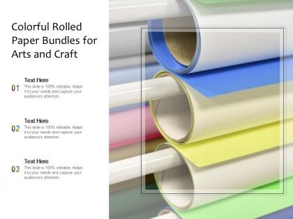 Colorful rolled paper bundles for arts and craft