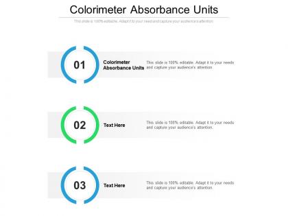 Colorimeter absorbance units ppt powerpoint presentation slides backgrounds cpb