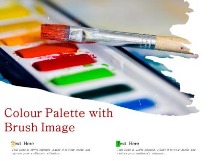 Colour palette with brush image